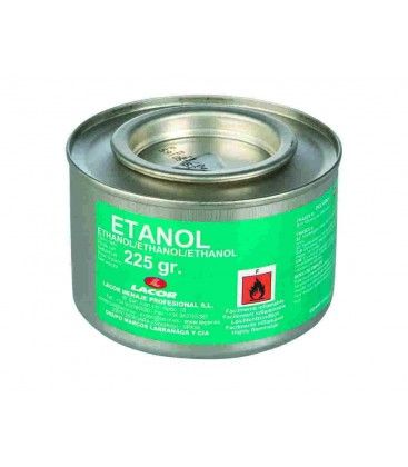 Lata de gel combustible etanol 225 gr de lacor