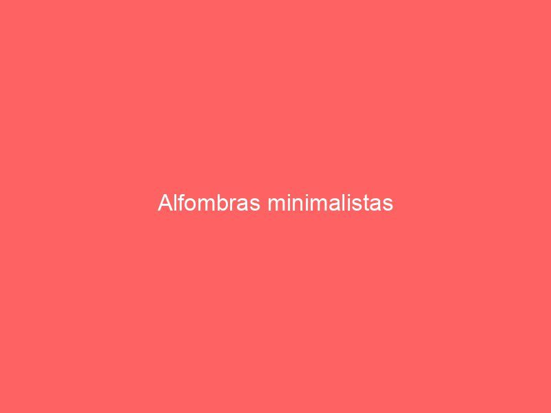 Alfombras minimalistas