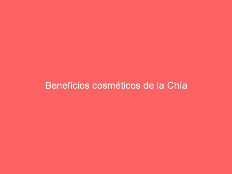 Beneficios cosméticos de la Chía