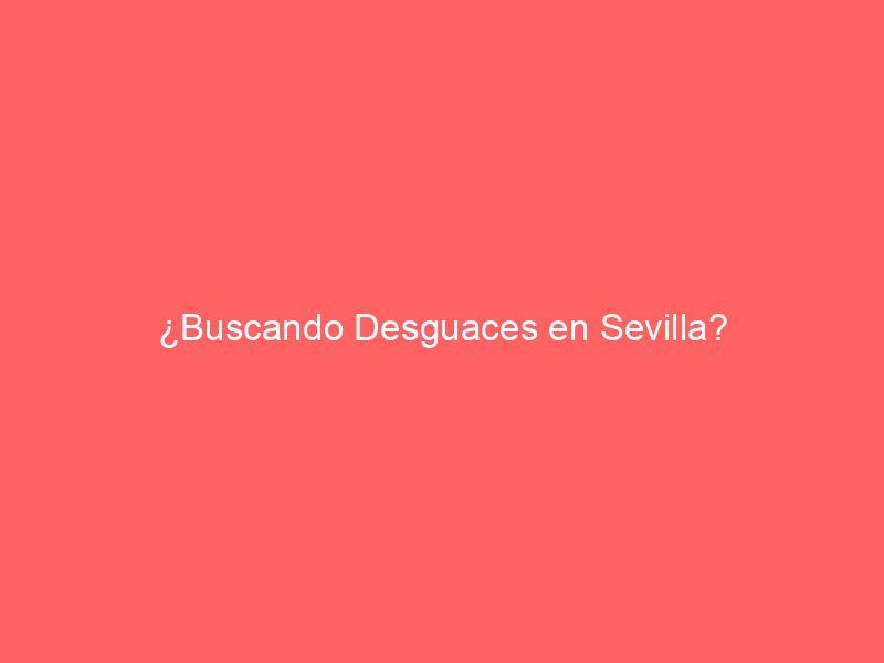 ¿Buscando Desguaces en Sevilla?