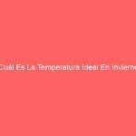 ¿Cuál Es La Temperatura Ideal En Invierno?