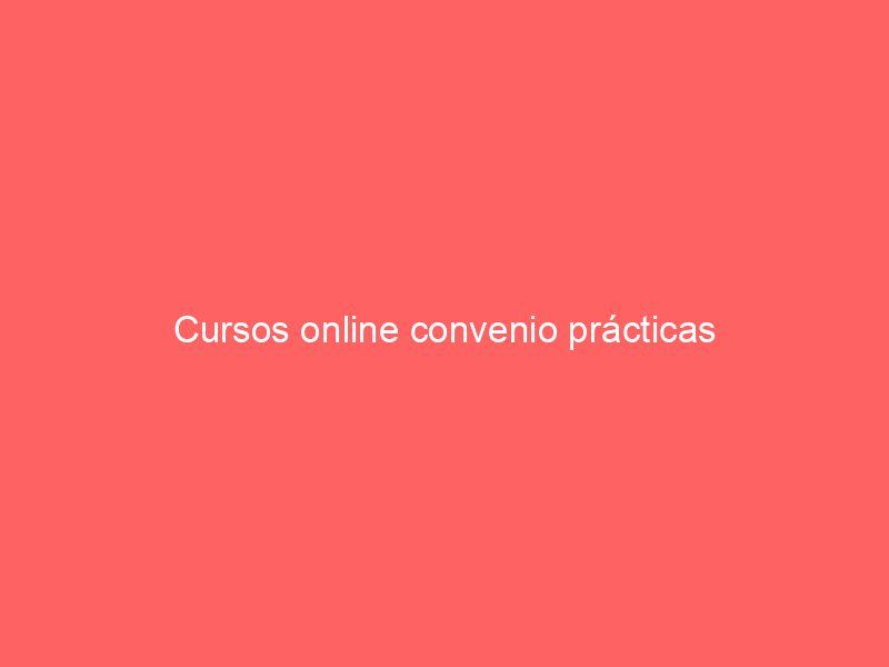 Cursos online convenio prácticas