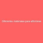 Diferentes materiales para alfombras