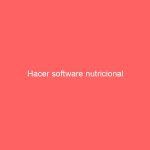 Hacer software nutricional