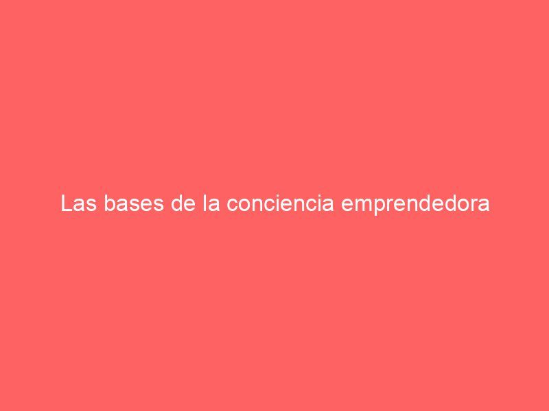 Las bases de la conciencia emprendedora