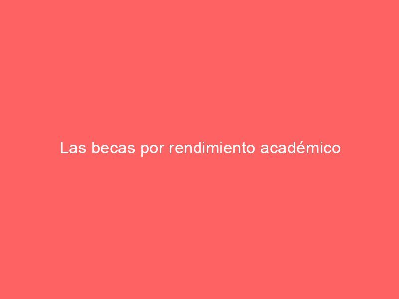 Las becas por rendimiento académico