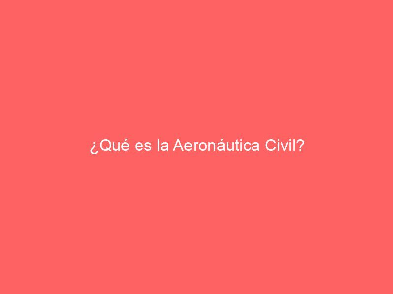 ¿Qué es la Aeronáutica Civil?