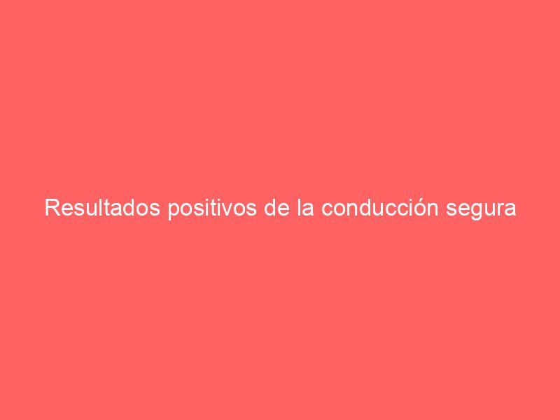 Resultados positivos de la conducción segura