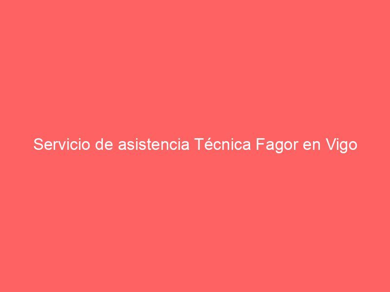 Servicio de asistencia Técnica Fagor en Vigo