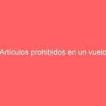 Artículos prohibidos en un vuelo