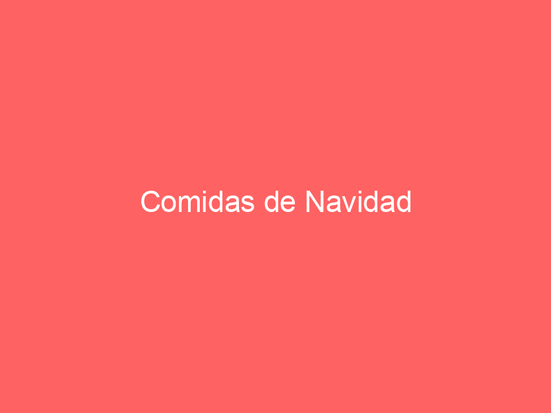 Comidas de Navidad