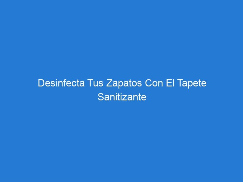 Desinfecta Tus Zapatos Con El Tapete Sanitizante De Hule Hypalon®