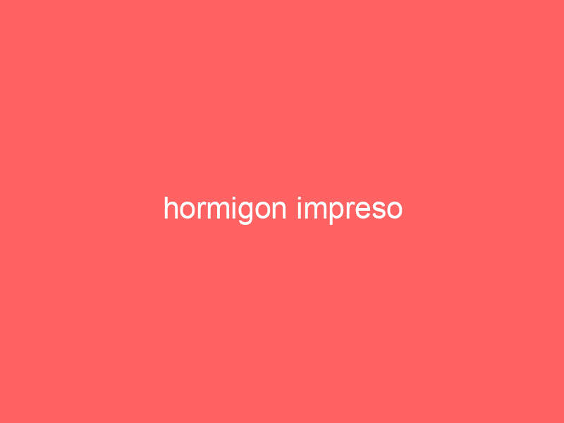 hormigon impreso