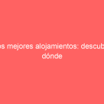 Los mejores alojamientos: descubre dónde hospedarte en tu próximo viaje