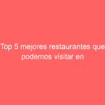 Top 5 mejores restaurantes que podemos visitar en Mallorca.