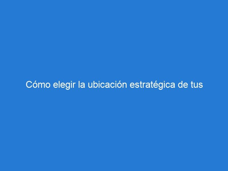 Cómo elegir la ubicación estratégica de tus bolardos para una máxima efectividad