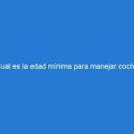 ¿ Cual es la edad mínima para manejar coches?