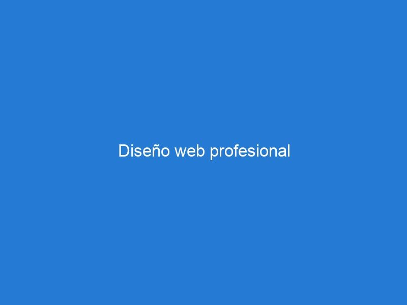 Diseño web profesional