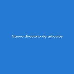 Nuevo directorio de articulos