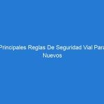 Principales Reglas De Seguridad Vial Para Nuevos Conductores