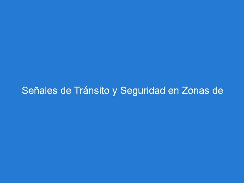 Señales de Tránsito y Seguridad en Zonas de Estacionamiento: Una Guía Esencial