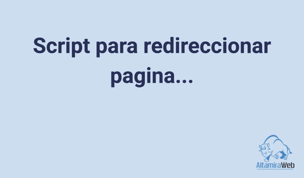Script para redireccionar pagina